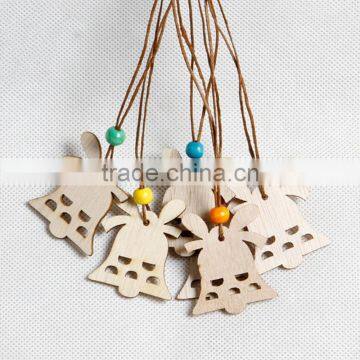 Wholesale Decoration Laser Cut Bell Pendant Wood Craft photo-2