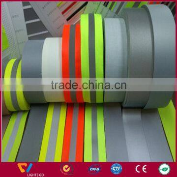 Fluorescent Yellow fire flame retardant reflective tape material for safety work wear