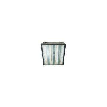 Low resistance Fastness class H11 / H13 / H14 V - bank HEPA Box Filters with ABS frame