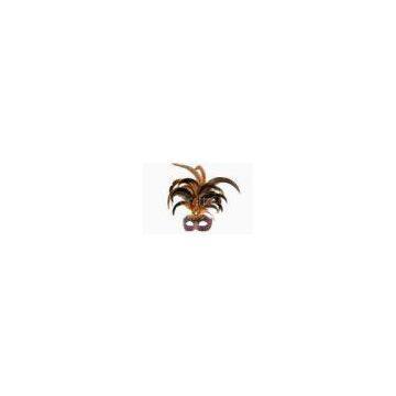 Mardi Gras / Christmas Carnival Party Colombina Masks With Feather