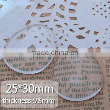 25x30mm Flatback Oval Clear Glass Domed Cabochon Cameo Beads For Pendant Base