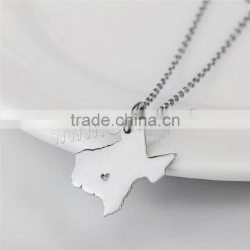 Best selling products oval chain map silver 925 necklace