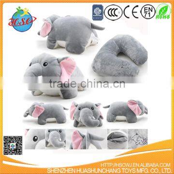 plush elephant with U shape pillow