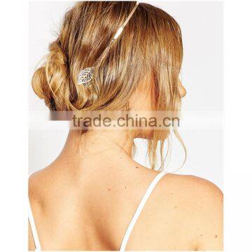 Women Girls Alloy Gold Leaf Leaves Headband Hairband Hair Bands Holder Hoop Hair