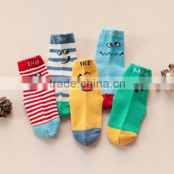 B40769A Hot selling children lovely smile emoji socks