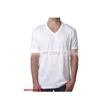 Organic cotton material plain V neck tshirt FOR MENS