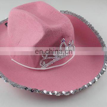 2016 Hot Sale High Quality Crown Cowboy Hat Fashion Lady Party Hat photo-5