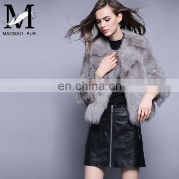 New Fashion Suitable Coat Genuine Real Fox Fur Trim Jacket