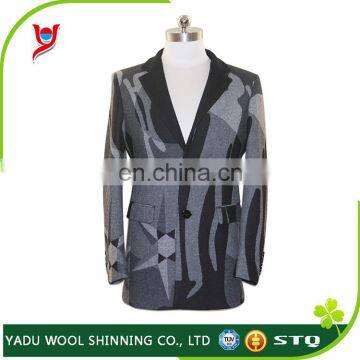 Fashion wholesale suits / cheap mens printed custom suits / slim fit blazers for men