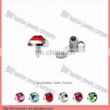 Fashion dermal anchor body piercing jewelry