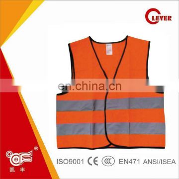 Orange reflective running vest with fabric KF-042