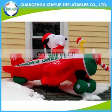 2014 best quality small outdoor inflatable merry christmas snoop in helicopter