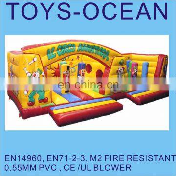 inflatable clown bouncer house ,inflatable circus jumping castle,air clown bouncer