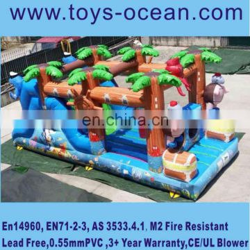 kids ocean mini inflatable obstacle course for party rental sale