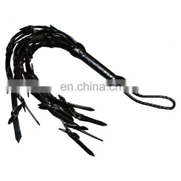 HMB-518C LEATHER FLOGGER THORNE TYPE BULLWHIPS 6 O CAT WHIPS HEAVY DUTY