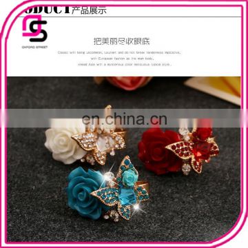 National Wind Butterfly Rose Ring Retro Bohemia Alloy