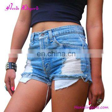 Wholesale Summer Fashion Ladies Holes Pants Denim Jeans Short