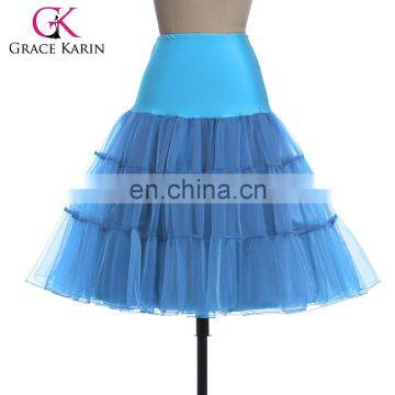 Grace Karin Sky BlueTutu Petticoat Underskirt Crinoline Skirt For Wedding Vintage Dress CL008922-14