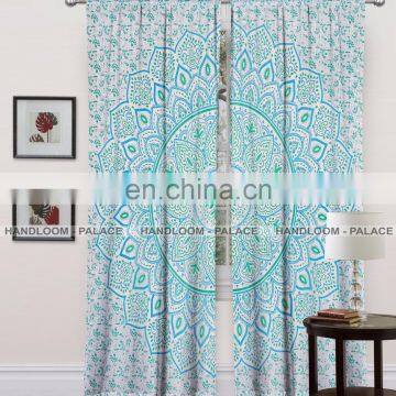 Indian Cotton Mandala Matrix New Designer Curtain