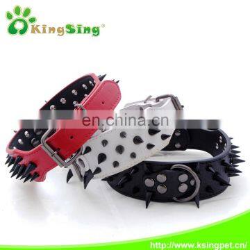 Pet Dog Collar Adjustable Harness Spiked Studded Faux Leather Punk Rivet Dog Collar Pu Sharp Spikes Dog Collar Making Supplies