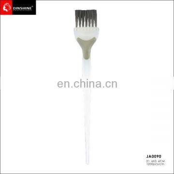 plastic transparent white hair dye brush for coloring hair in salon station