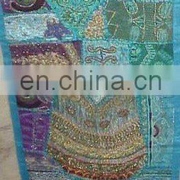 Old Saree Patchwork Tapestry