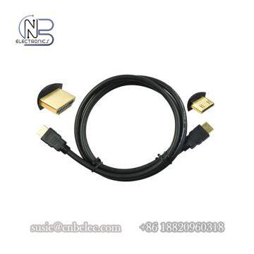 High Defintion HDMI to Mini HDMI Adopter Connector Cable for TV