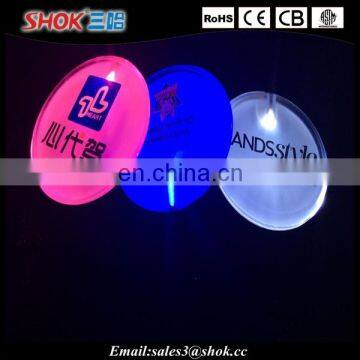 2016 New product name button supplier led light up flashing name badge