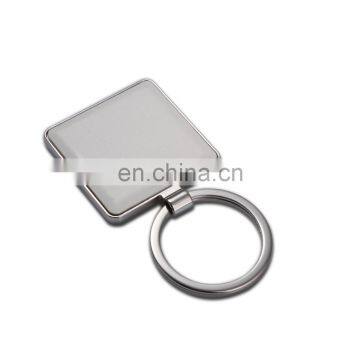 Professional Cream Color Square Blank Metal Keychain photo-2