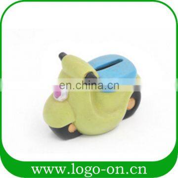 Funny motorcycle ceramic piggy bank dolomite money saving box