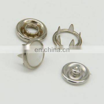 decorative custom brass ring snap button and stainless steel five prong button for garment