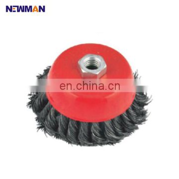 Copper Steel Industrial Polish Cup Twisted Knot Wire Brushes Manufacturer