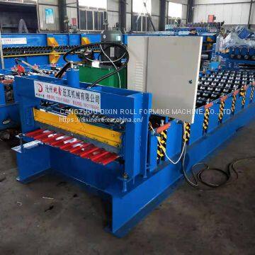 PLC Controlled Automatic Trapezoid Metal Roof IBR Sheet Roll Forming Machine for Sales photo-3