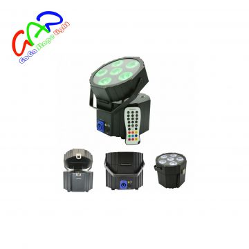 New design can 5in1 rgbwauv 6*15w flat with high quality Professional battery powered led par