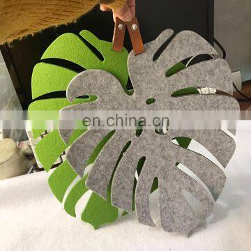 Graceful Leaf Shape Felt Fabric Table Dinner Mat