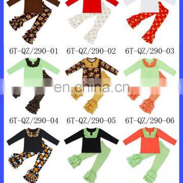 Cute Girl 3 PC Christmas Reindeer Girl Ruffle Pants Outfits photo-4