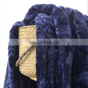Custom Design Polyester Printed Royal Blue Flannel Fleece Brushed Blanket for Winter photo-5