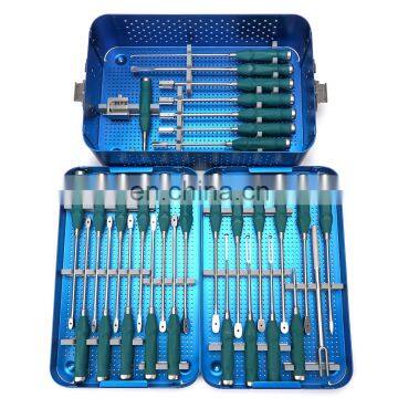 Competitive Price Spine PLIF Peek Cage & Lumbar Titanium Cage Instrument Set Orthopedic Surgical Spinal Instruments