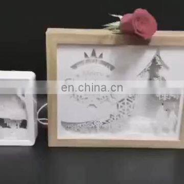 Carving Shadow Night light 3d photo frame decor box lamp for Birthday Wedding Gift