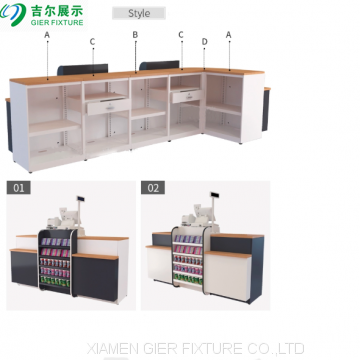Fashion Store Cashier Desk/steel Checkstand/supermarket Checkout Counter photo-2