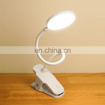 3 brightness lighting modes clamp table lamp flexible USB clip light table lamp with usb charging