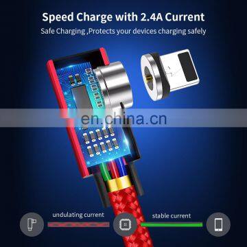 3 In 1 Usb Cable Magnetic Micro Usb Fast Charging Nylon 1M 2020 New Product Cable Original Factory Wholesale Data Line Cable photo-2