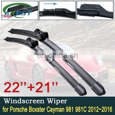 for Porsche Boxster Cayman 981 981C 2012~2016 2013 2014 2015 Car Wiper Blades Front Windscreen Windshield Wipers Car Accessories