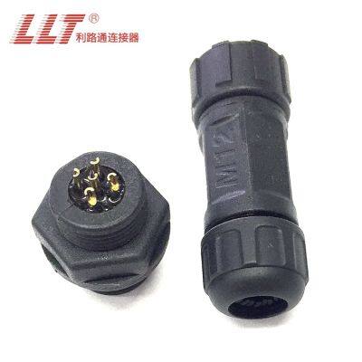 LED Lighting Low Voltage Power Cable Screw Waterproof 5pin M12 Panel Mount Connector photo-5