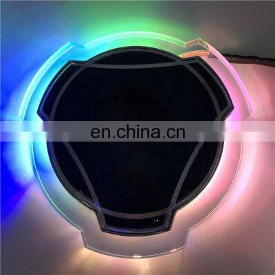 80mm Plastic 3D Truck king of Road Logo ABS Front Grill Badge Emblem With Colorful LED