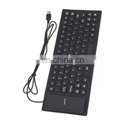 Washable Silent USB Mechanical 85 Keys Foldable Flexible Gaming Keyboard Black