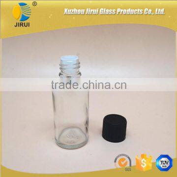 30ml clear empty essential oil bottle with Childproof screw closure