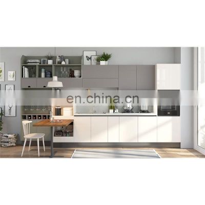 Modern melamine lacquer design wooden cheap kitchen cabinets made in china