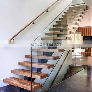 Modern Solid Wooden Treads Steps Stairs Straight Staircase Design photo-2