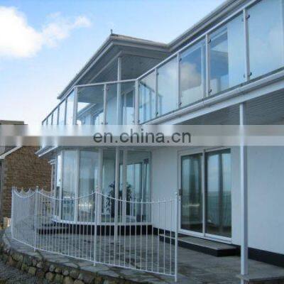 Exterior And Interior Aluminium Tempered Glass Rails Balcony Railing photo-5